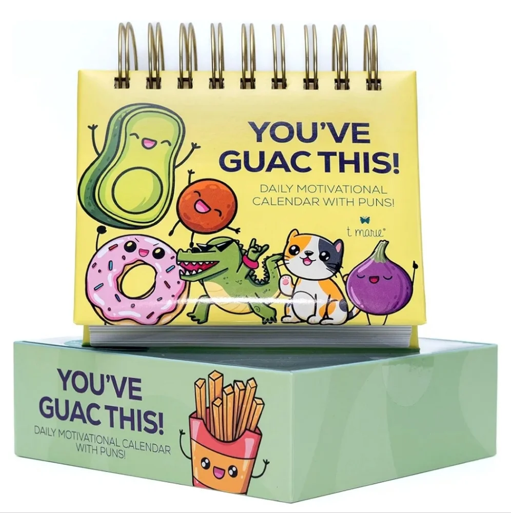 NWT! T MARIE Punny Daily Motivational Perpetural Desk Calendar